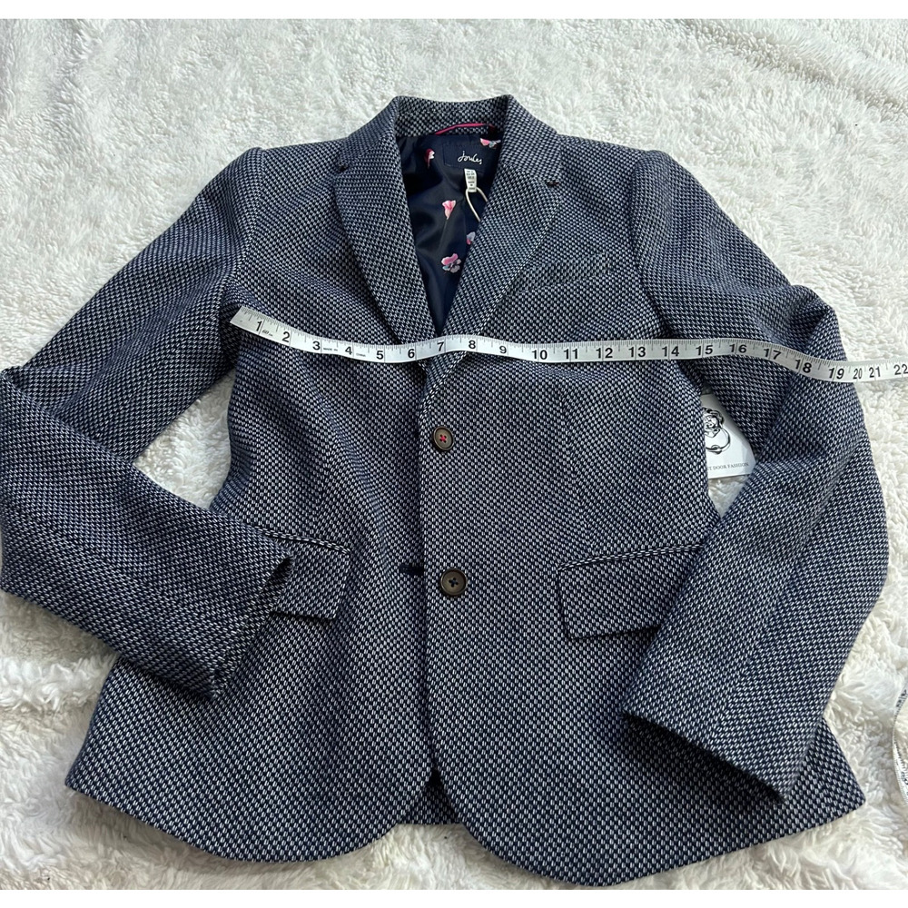 NWT Joules Juliane Blazer Womens French Navy Blue Cotton Size 2 Business/Preppy - Picture 3 of 10